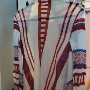 NWOT Love Stitch Aztec Print Open Cardigan Size S